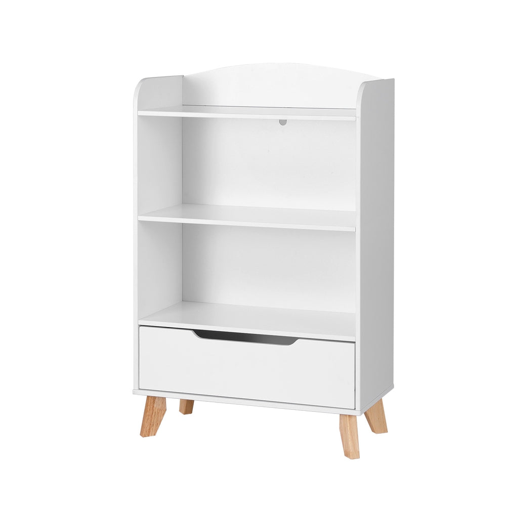 Keezi Kids Bookshelf 3 Tiers Storage Children Bookcase Toys Organiser Drawer Main image