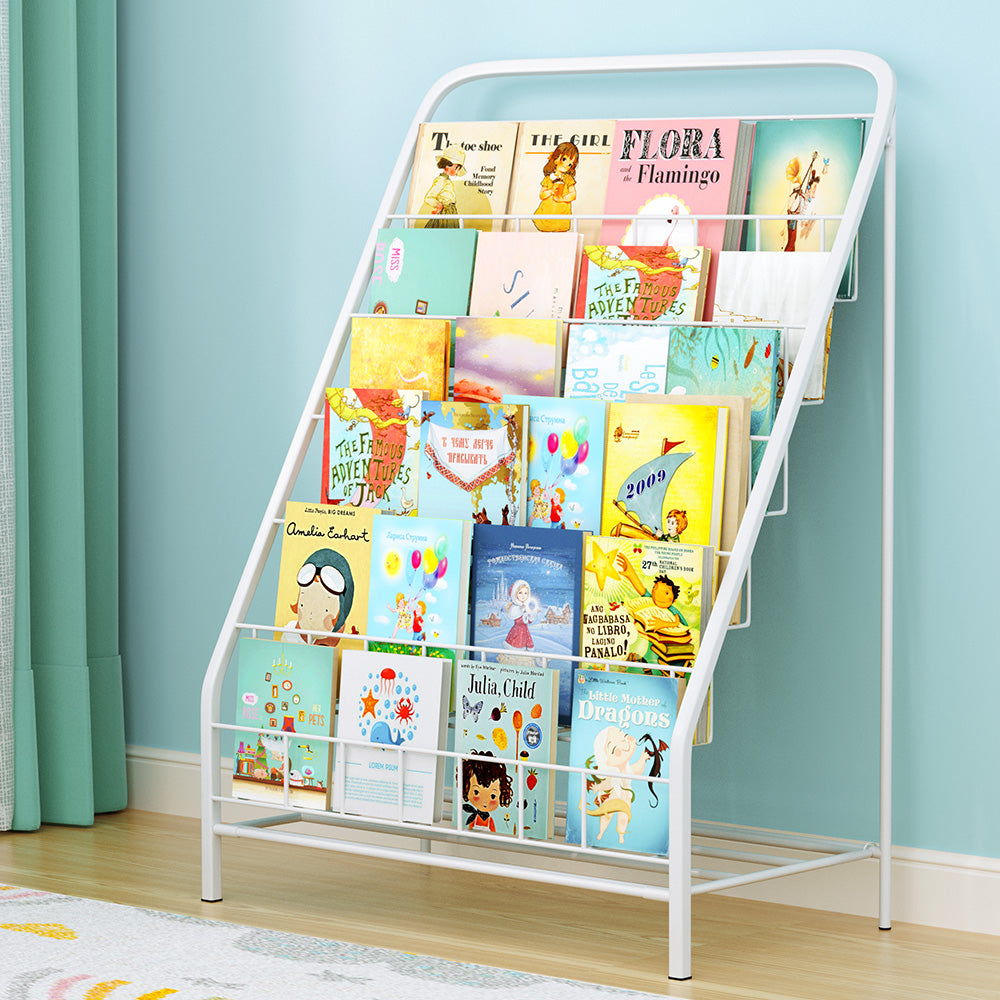 Keezi 6 Tiers Kids Bookshelf Magazine Rack Children Bookcase Organiser Foldable Secondary image