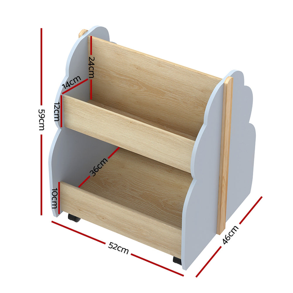 Keezi Kids Toy Box Bookshelf Storage Bookcase Organiser Display Shelf Secondary image