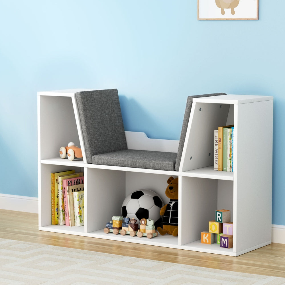 Keezi Kids Bookshelf Bookcase Toys Box Shelves Storage Cabinet Container Children Organiser Secondary image