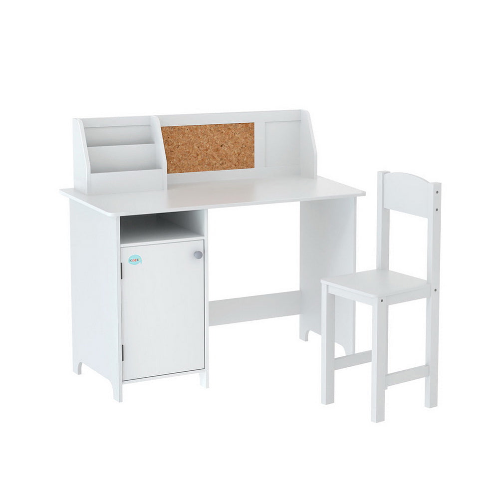 Keezi Kids Table and Chair Set Children Study Play Toys Desk w/ Cabinet Storage Main image