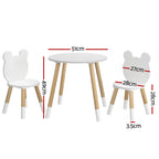 Keezi 3 Piece Kids Table and Chairs Set Activity Playing Study Children Desk