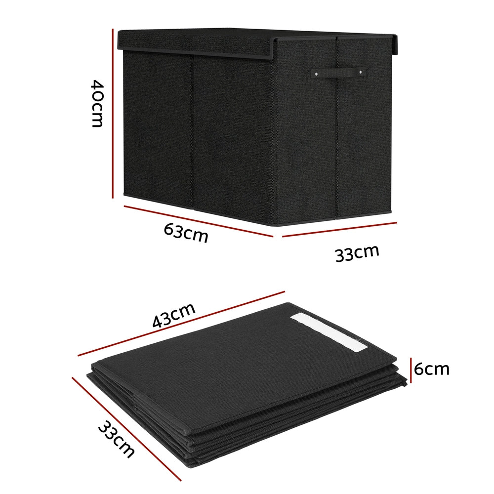 Keezi Large Toy Box Chest Storage with Flip-Top Lid Foldable Organizer Bins Secondary image
