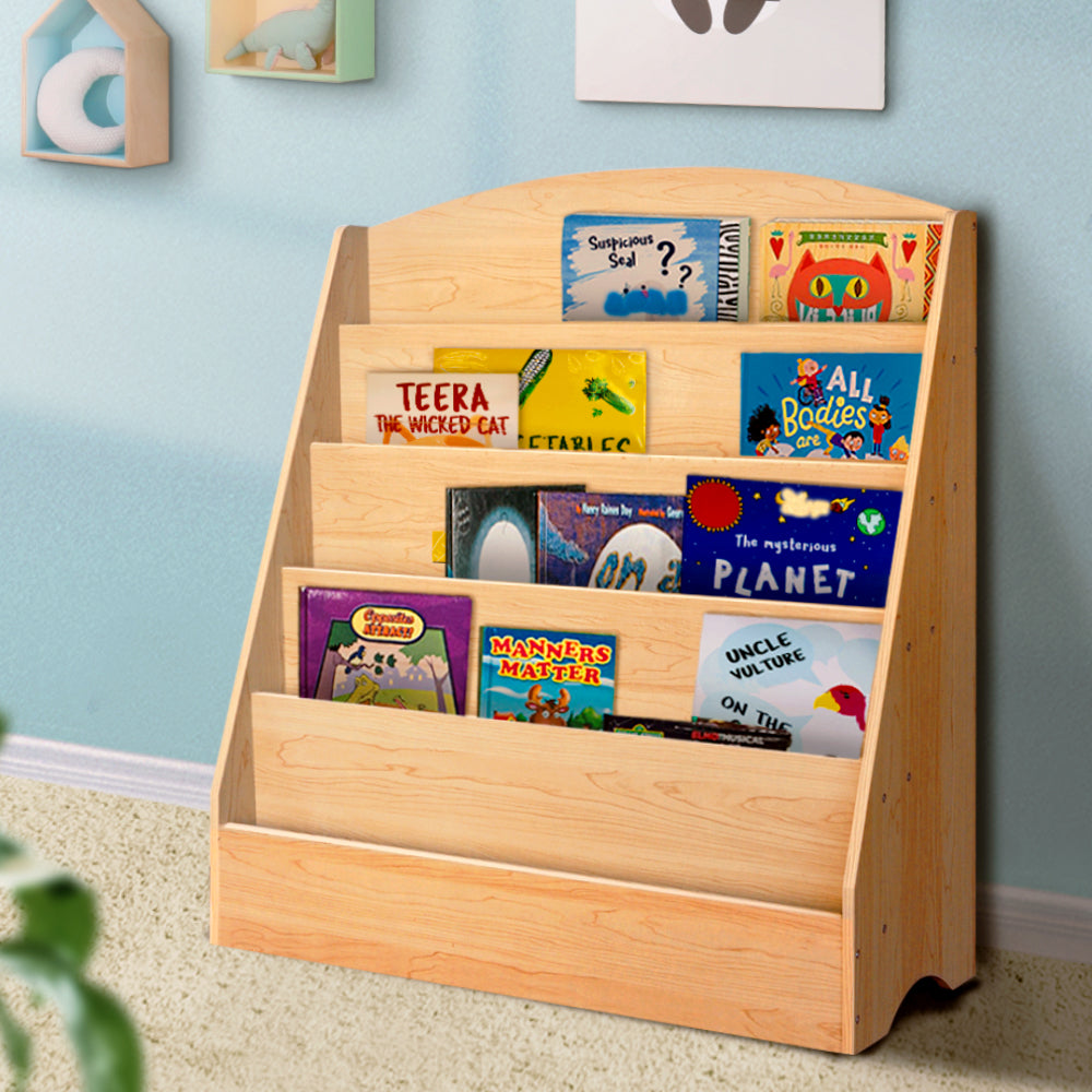 Keezi 5 Tiers Kids Bookshelf Magazine Shelf Organiser Bookcase Display Rack Secondary image