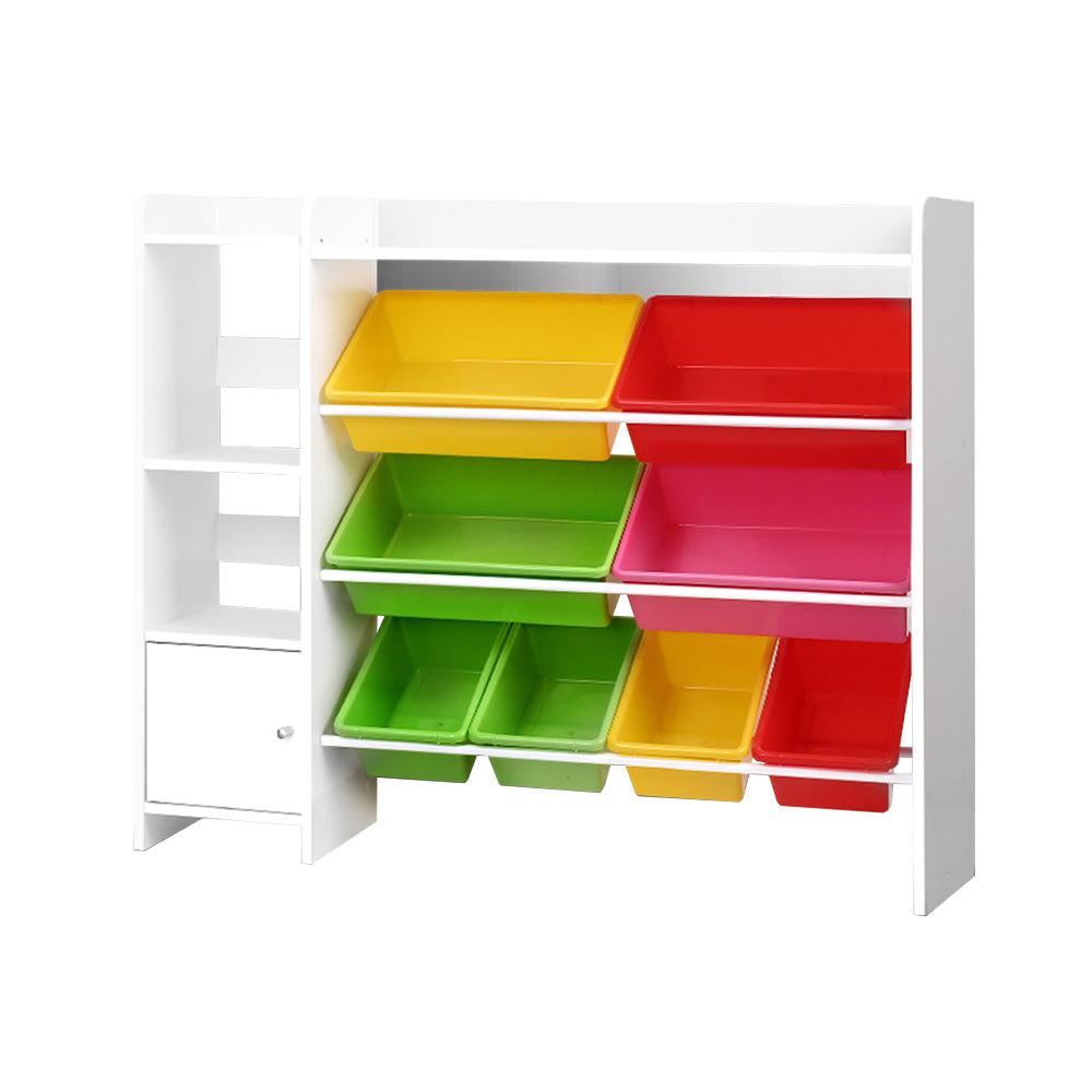 Keezi Kids Toy Box 8 Bins Bookshelf Storage Rack Organiser Toy Display Main image