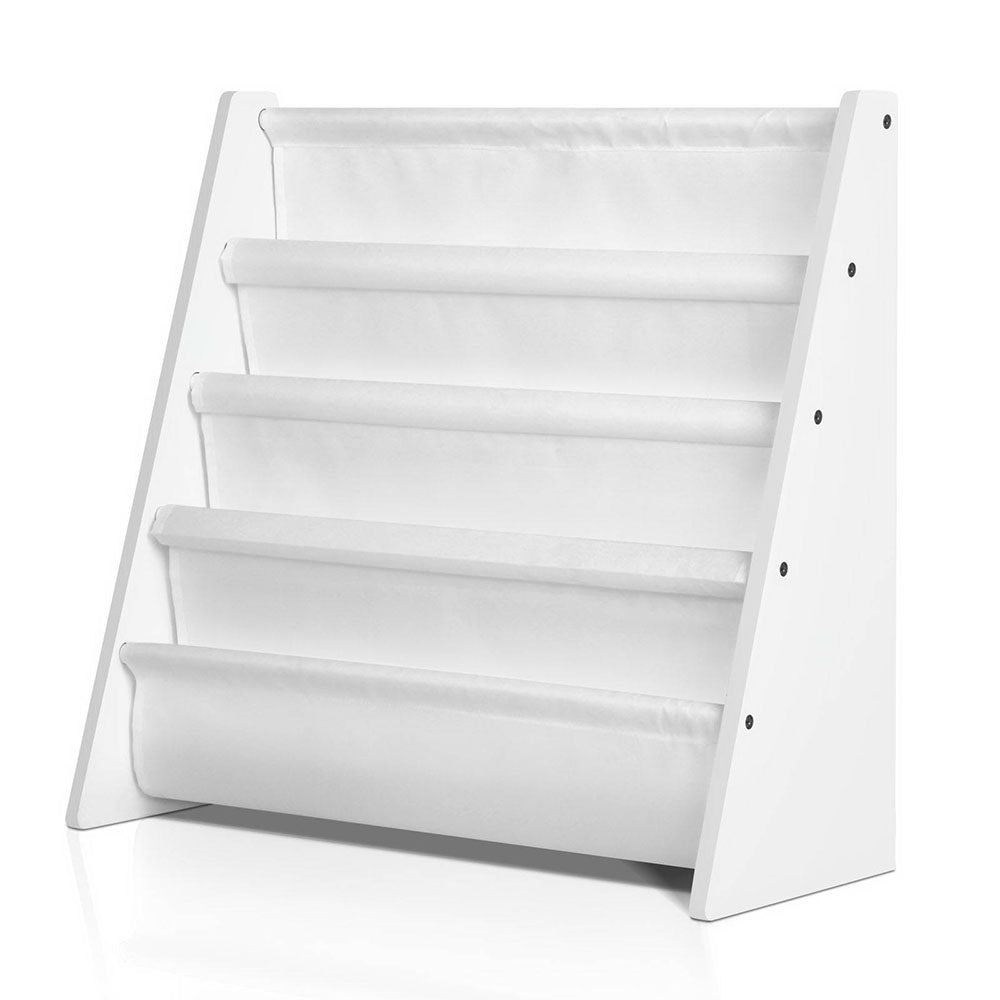 Keezi 4 Tiers Kids Bookshelf Magazine Shelf Children Bookcase Rack Organiser Main image