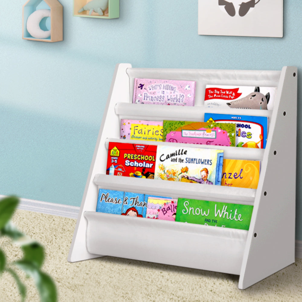 Keezi 4 Tiers Kids Bookshelf Magazine Shelf Children Bookcase Rack Organiser Secondary image