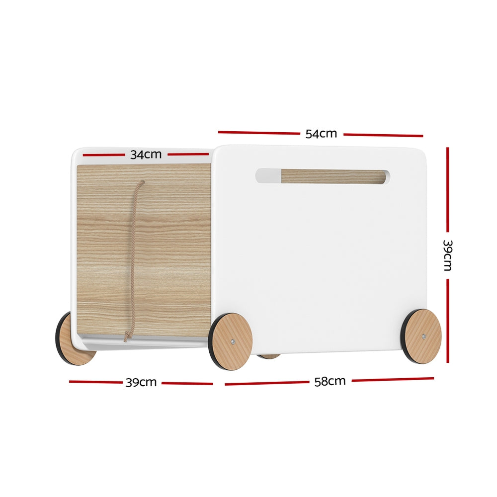 Keezi Kids Toy Box Container Children Chest Storage Clothes Organiser Wheels Secondary image
