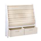 Keezi 4 Tiers Kids Bookshelf Magazine Rack Children Bookcase Organiser Drawer