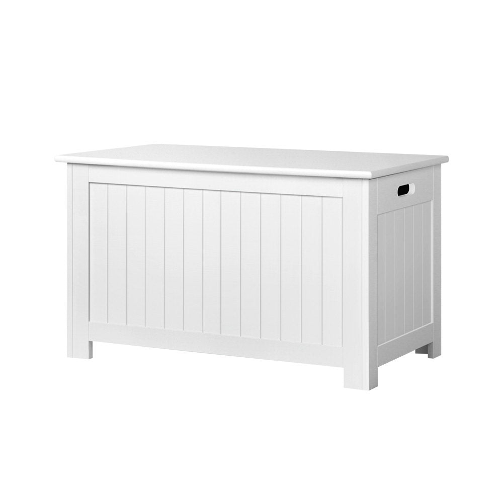 Keezi Kids Toy Box Chest Storage Blanket Children Clothes Room Organiser White Main image