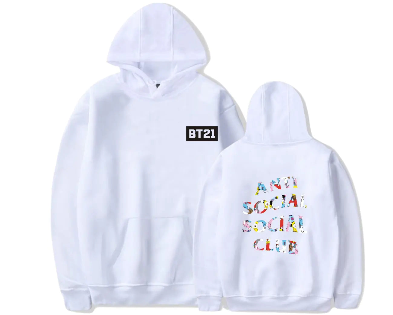 Unisex BTS Cartoon Style Hoodie And Merchandise Hoodie