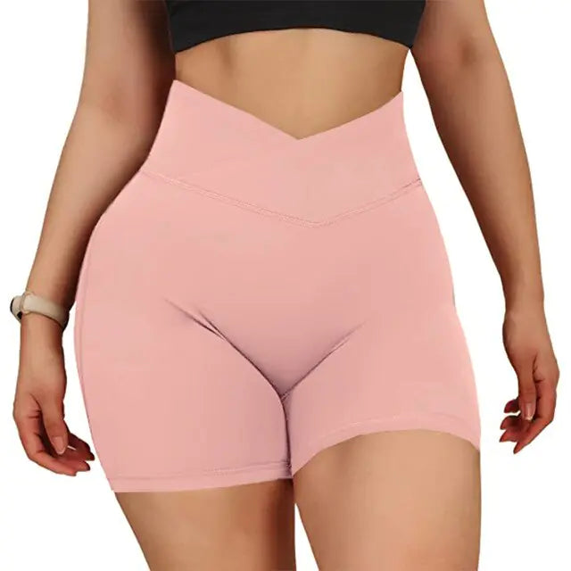 Women's High Waist Workout Seamless Fitness Yoga Shorts