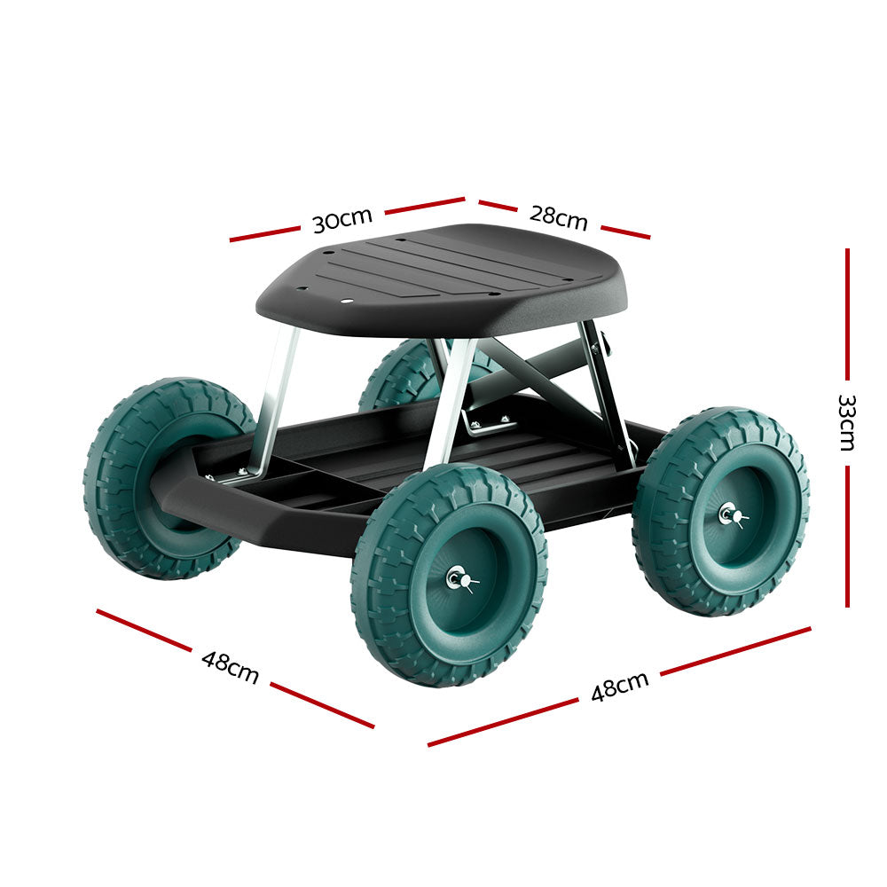 Gardeon Garden Cart Rolling Stool with Wheels Gardening Helper Seat Farm Yard Secondary image