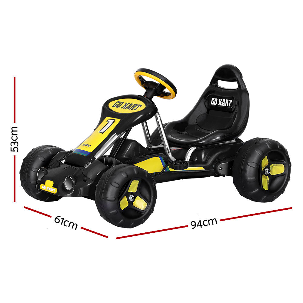 Rigo Kids Pedal Go Kart Ride On Toys Racing Car Plastic Tyre Black Secondary image