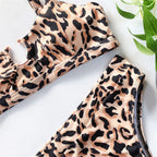 Women's Leopard and Snake Print High Waist Bikini Set