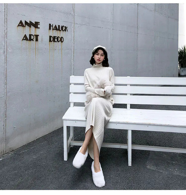 Women's Korean Style Knit Dress