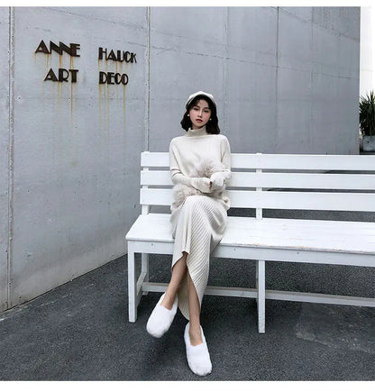 Women's Korean Style Knit Dress