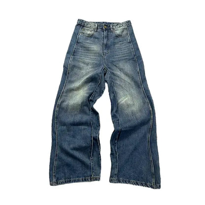 Twisted Seam Men Baggy Jeans