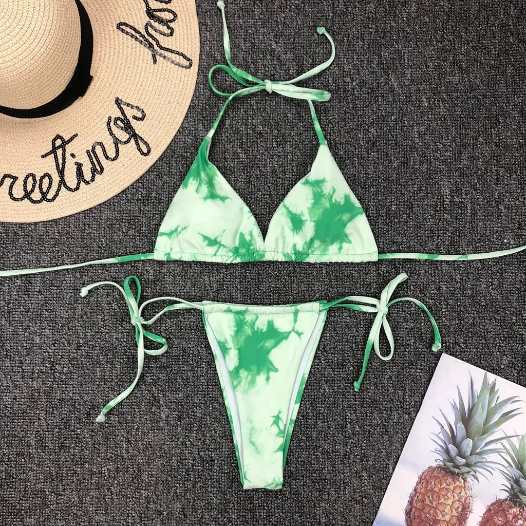 Women's Tie Dye Micro Bikini Set