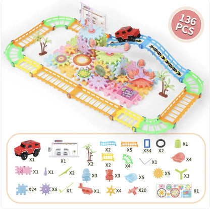 Children's Electric Spinning Building Blocks Toy
