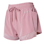 Vansydical Mesh Yoga Gym Running Quick Dry Shorts