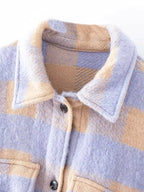 Women's Oversized Plaid Woolen Shirt Women's Shirt Unbranded