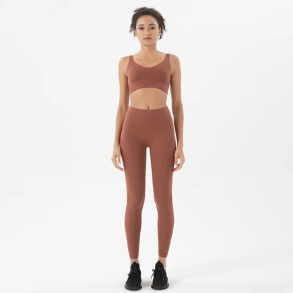 SOISOU Nylon Tracksuits Womens Yoga Gym Set Sports Suit