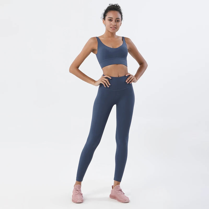 SOISOU Nylon Tracksuits Womens Yoga Gym Set Sports Suit