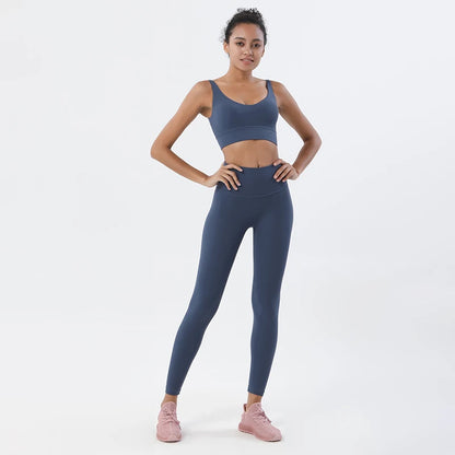 SOISOU Nylon Tracksuits Womens Yoga Gym Set Sports Suit