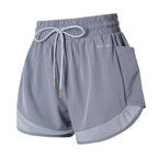 Vansydical Mesh Yoga Gym Running Quick Dry Shorts