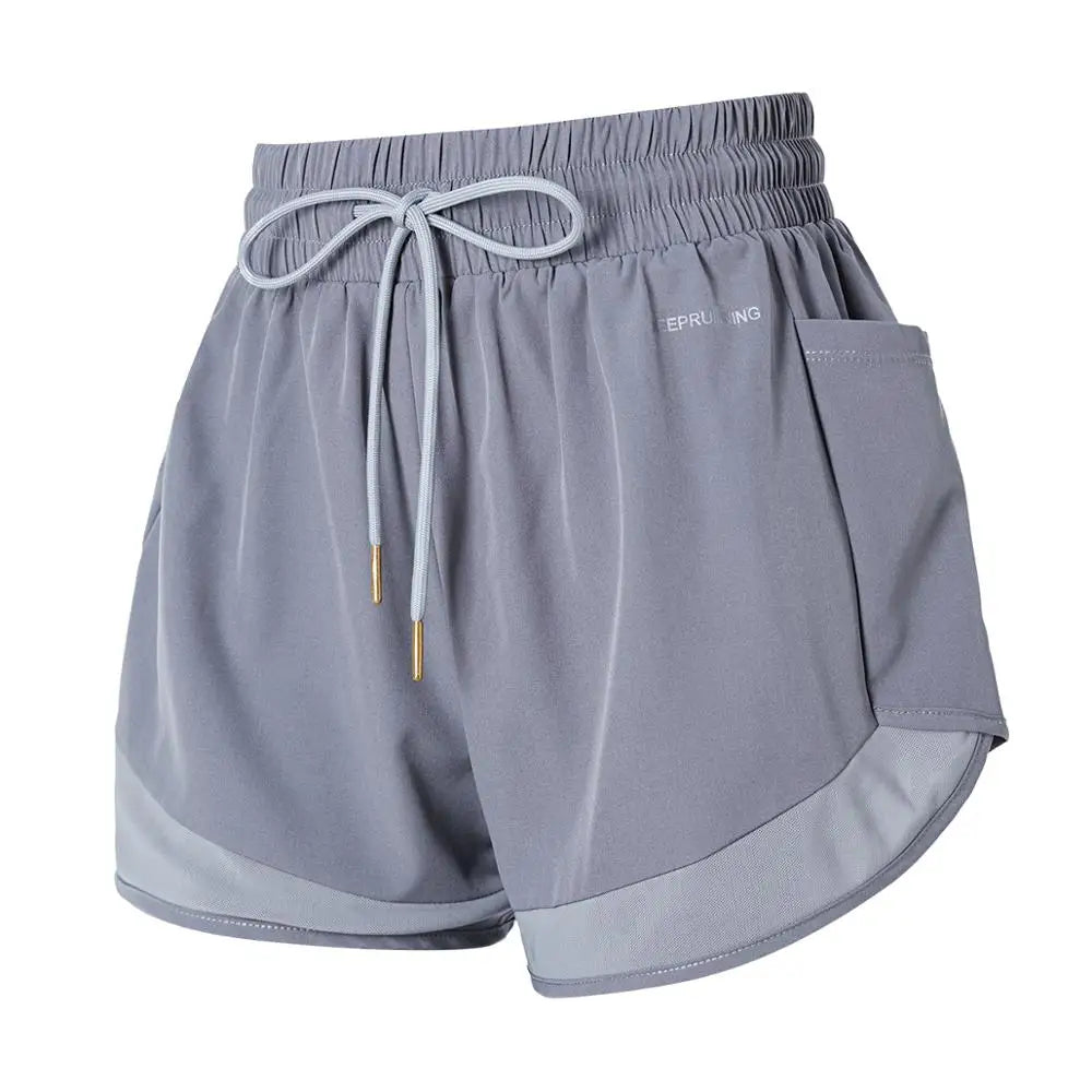 Vansydical Mesh Yoga Gym Running Quick Dry Shorts