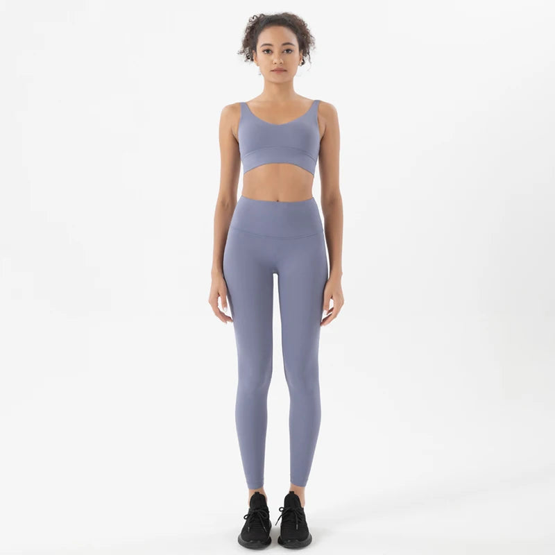 SOISOU Nylon Tracksuits Womens Yoga Gym Set Sports Suit