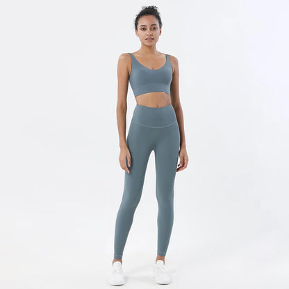 SOISOU Nylon Tracksuits Womens Yoga Gym Set Sports Suit
