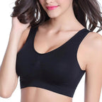 Women Yoga Underwear V-Neck Stretch Wire Free Bra Yoga Sports Crop Top