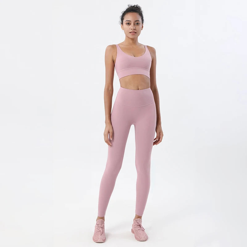 SOISOU Nylon Tracksuits Womens Yoga Gym Set Sports Suit