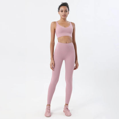 SOISOU Nylon Tracksuits Womens Yoga Gym Set Sports Suit