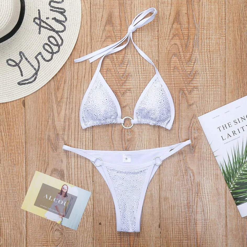 Women's Bandage Mini Thong Bikini Set