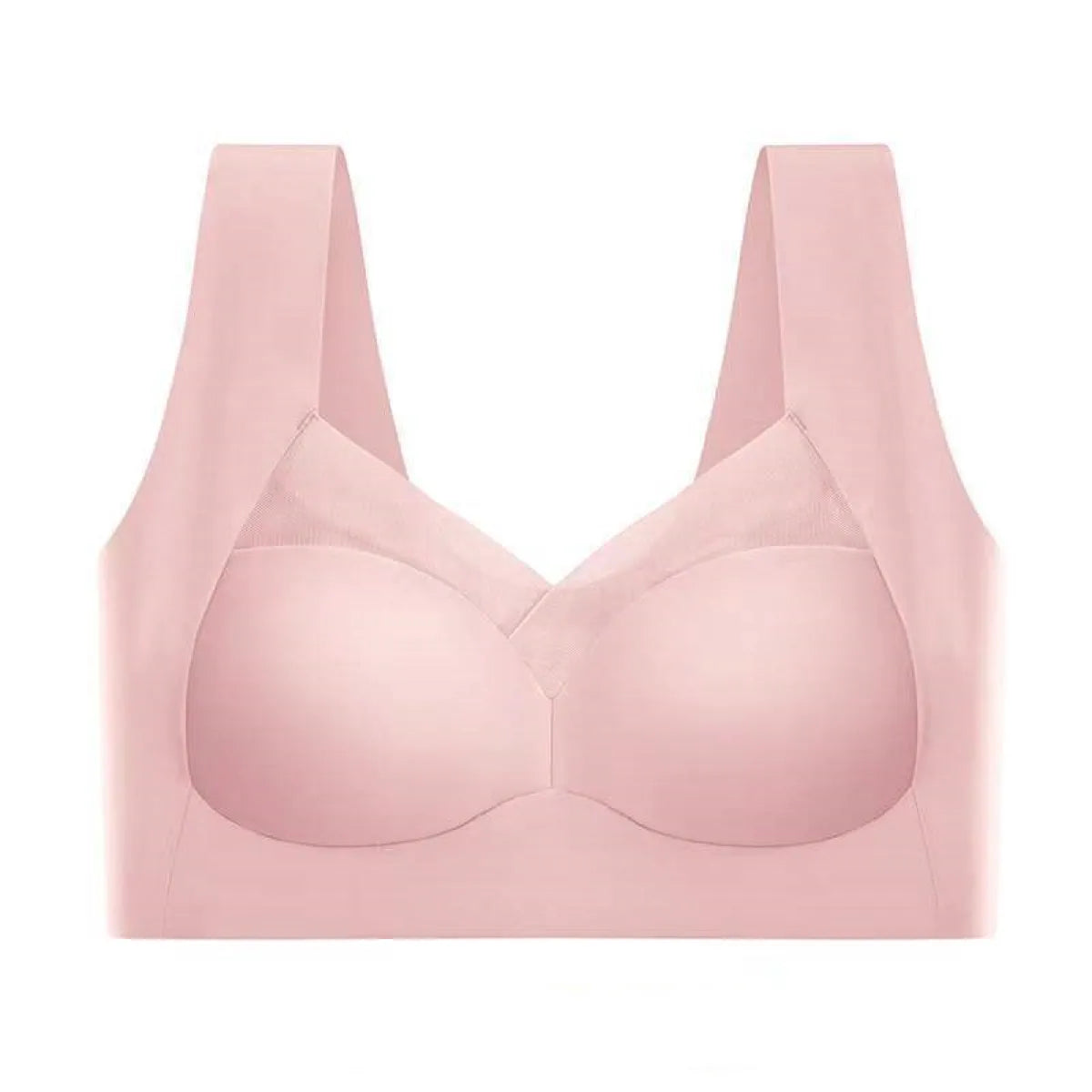 Womens One Piece Fixed Latex Cups Non Marking Sports Bra