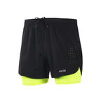 ARSUXEO Men's Running Outdoor Sports Training Exercise Jogging Gym Fitness 2 in 1 Quick Dry Workout Shorts