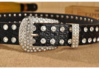 Rhinestone Leopard Print Wide Waist Belt Men's Belt Unbranded