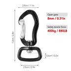 Aluminum Climbing Carabiner with Strap Hook Travel Accessories Unbranded