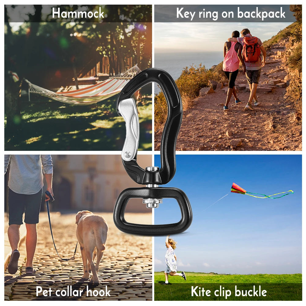 Aluminum Climbing Carabiner with Strap Hook Travel Accessories Unbranded