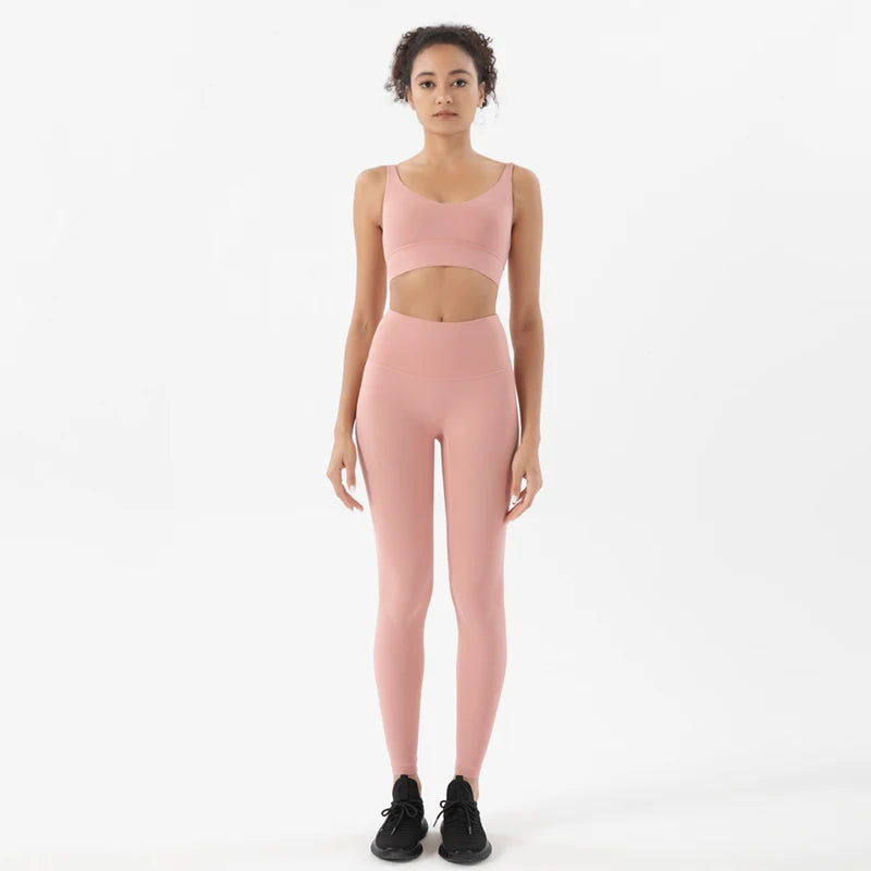 SOISOU Nylon Tracksuits Womens Yoga Gym Set Sports Suit