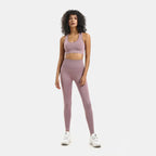 Women's Seamless Knit Yoga Set Activewear Outfit