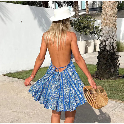 Women's Cross Border Amazon Sexy Backless Beach Dress