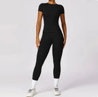 Women's Quick Dry Spring Short Sleeve Yoga Top Activewear For Workouts