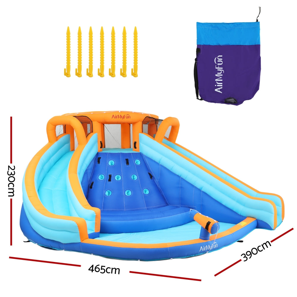 AirMyFun Kids Inflatable Pool Water Double Slide Park Jumping Castle 465X390CM Secondary image