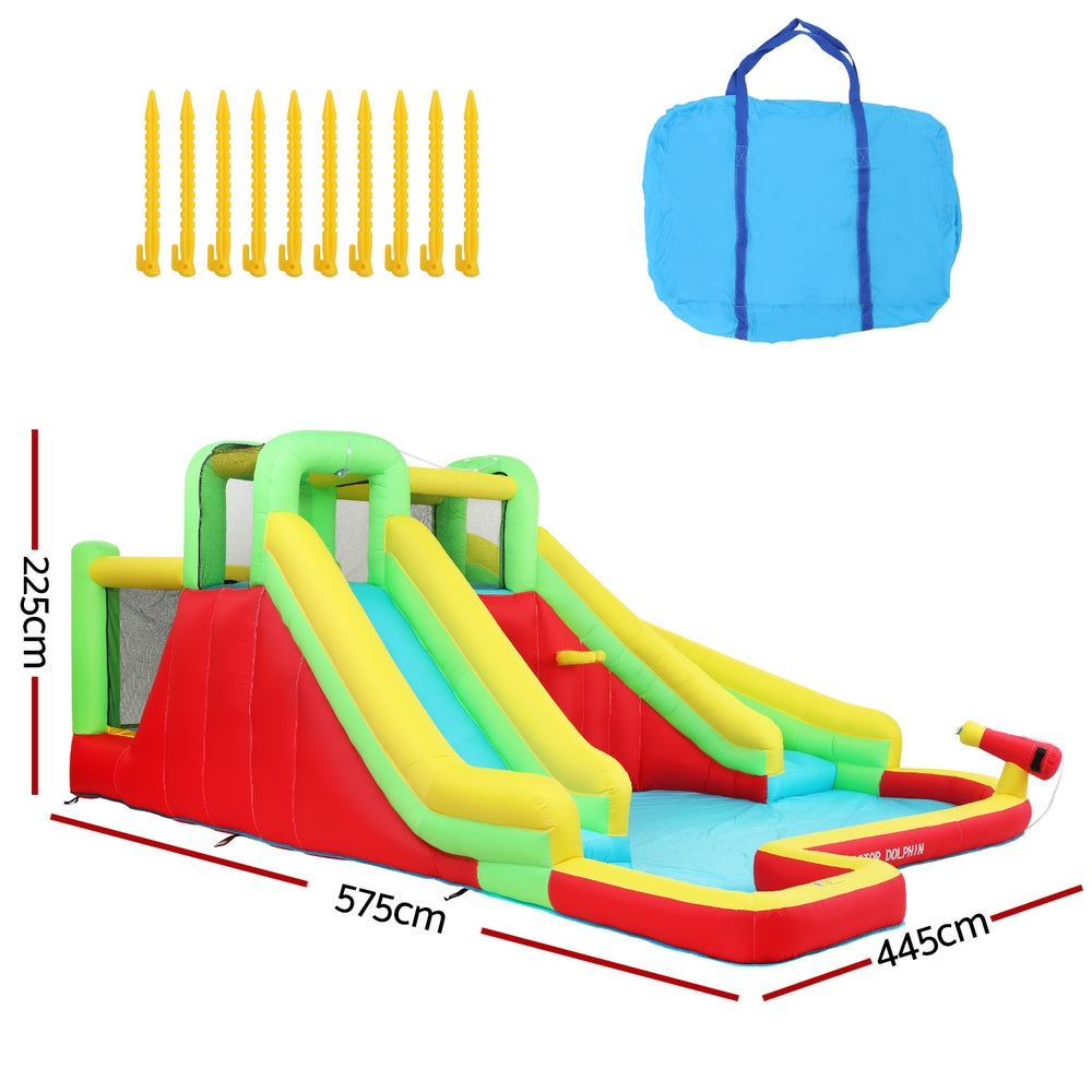 Doctor Dolphin Kids Inflatable Pool Water Slide Park Jumping Castle 575X445CM Secondary image
