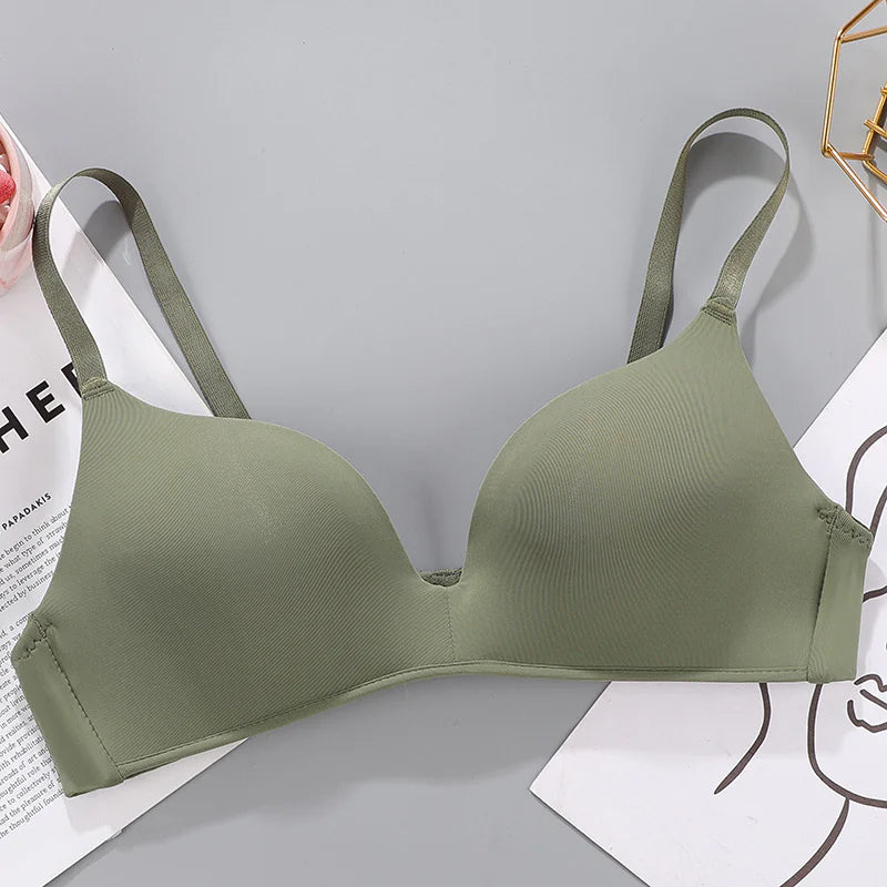 Breathable No Rims Gather Bra for Women