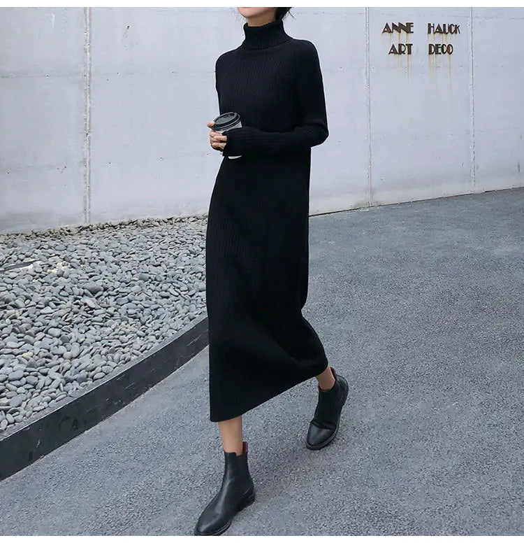 Women's Korean Style Knit Dress Main image